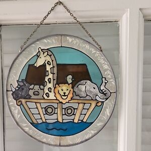 Stained Glass Noah's Ark Suncatcher - Animal Motif